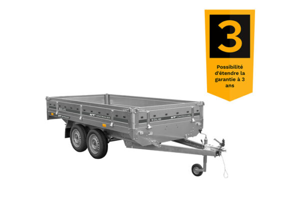 Remorque 2 essieux 304×153 UNITRAILER SOLID 300/2 PTAC 750 kg – Image 3