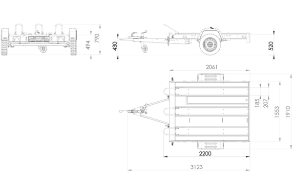Remorque moto basculante UNITRAILER MOTO 3 – Image 2