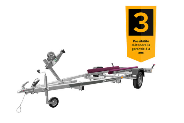 Remorque porte bateau UNITRAILER JET ALU PTAC 750 kg – Image 3